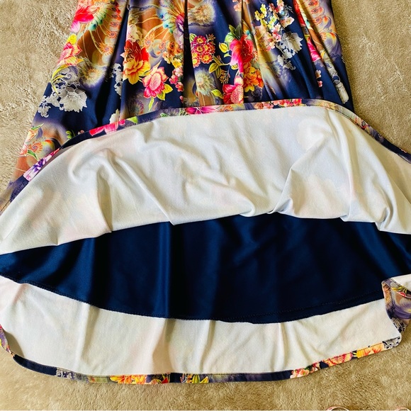 Summer dress. MIDI dress. Floral dress. Size M/L. Multicolor dress. - Picture 7 of 9